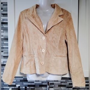 Uniform petite John Paul Richard Tan Suede Leather Style Jacket
